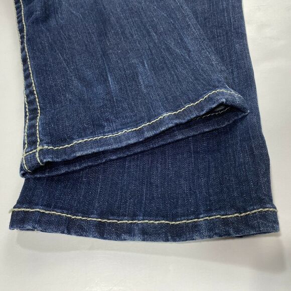 BKE Straight Crop Jeans 28 Dakota Midrise Denim Blue Cropped Dark EUC - Picture 10 of 11